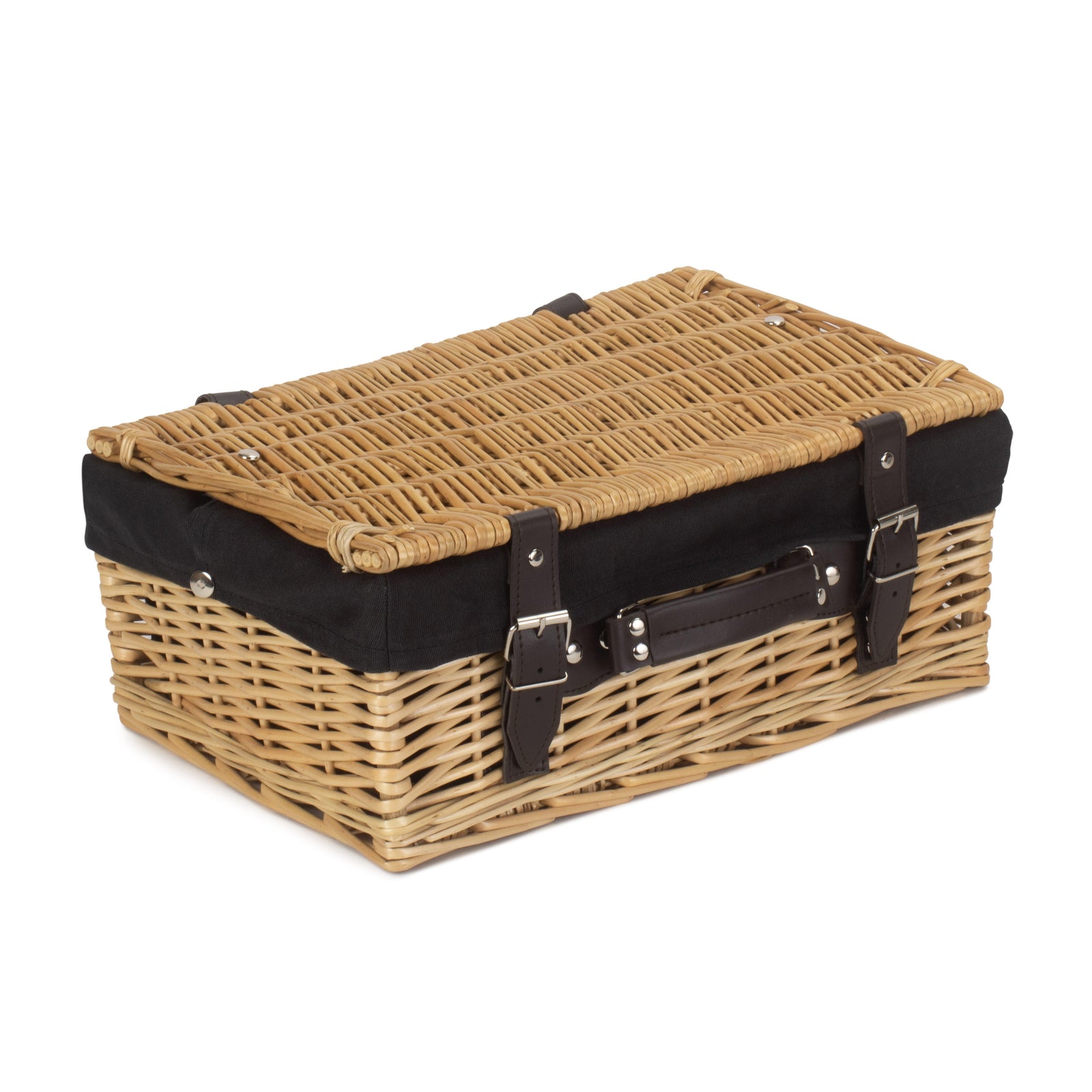 Wicker 36cm Picnic Basket | Black