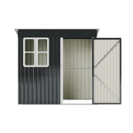 7.3x4ft Heavy Duty Outdoor Metal Garden Shed Lockable Weatherproof Storage Shed For Patio Or Backyard