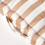 Cotton Thick Striped Floor Cushion | 40cm x 40cm | Beige