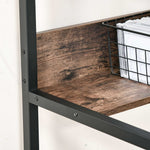 Two-tier Writing Desk Metal Frame Smooth Shelves W/ Shelf | Multi Colour
