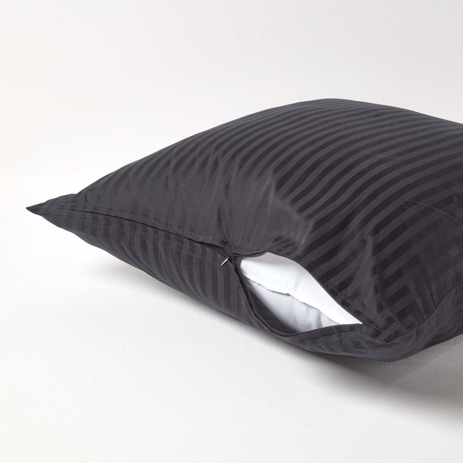European Size Egyptian Cotton Pillowcase 330 Tc | 60cm x 60cm | Black