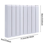 2000w White Electric Ceramic Panel Radiator With Lcd Touch Screen, Wifi Smart Control, 7-day/24-hour Timer & Overheat Protection