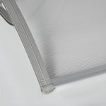 Door Canopy, Outdoor Rain Shelter, 100 X 75cm | White