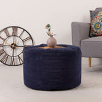 Frankie Cord Bean Bag Pouffe | Navy Blue