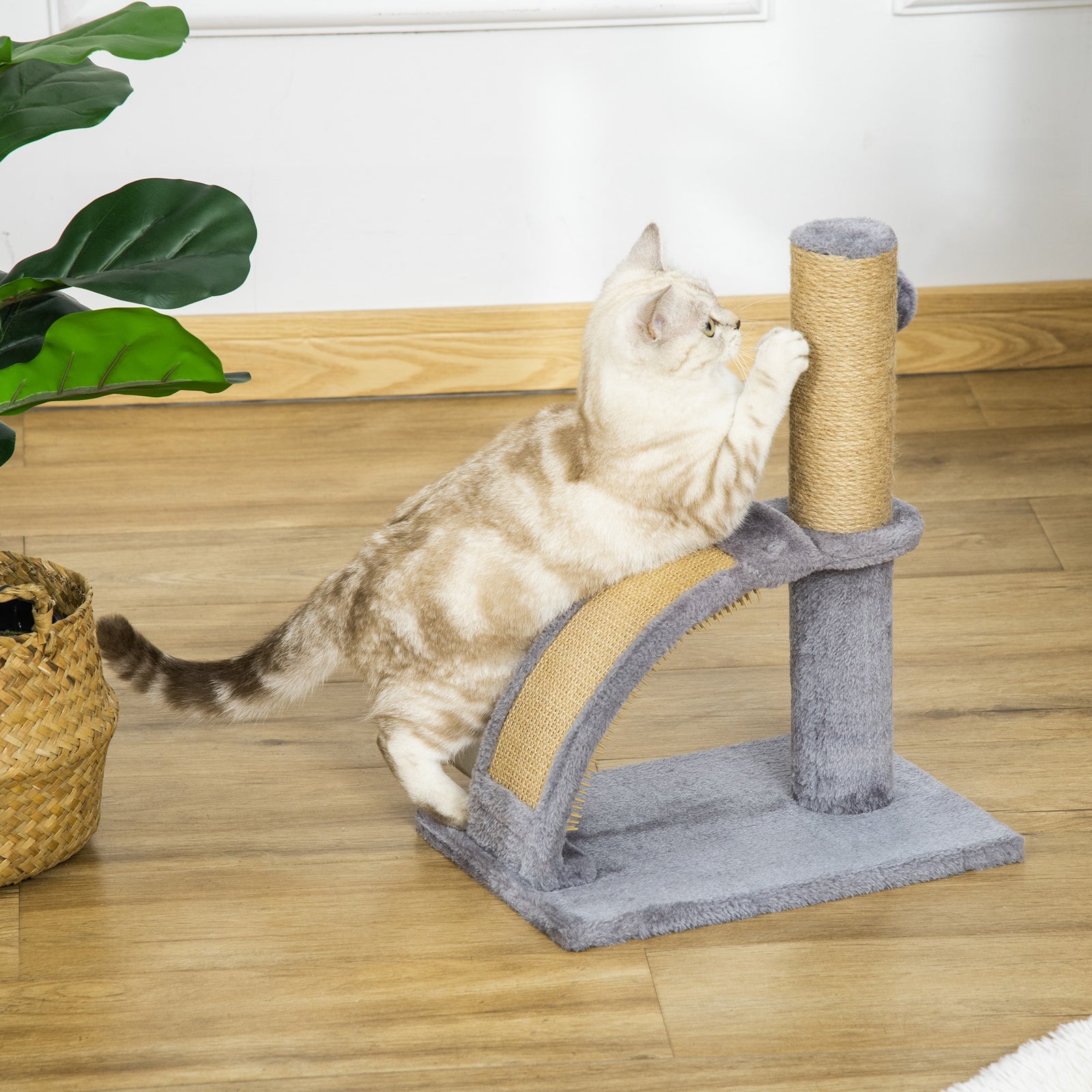 Cat Tree Activity Center With Scratching Massage Board Hanging Ball