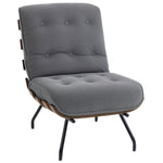 Accent Chair, Reading Chair With Spring Cushion | Dark Grey