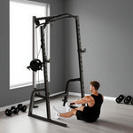 SPORTNOW Cable Crossover Machine With Pulley System, Squat Rack