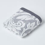 Damask 100% Turkish Cotton 600 Gsm Towels | Guest Towel | Silver