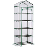 5-tier Mini Greenhouse W/ Pvc Cover 69x49x193cm