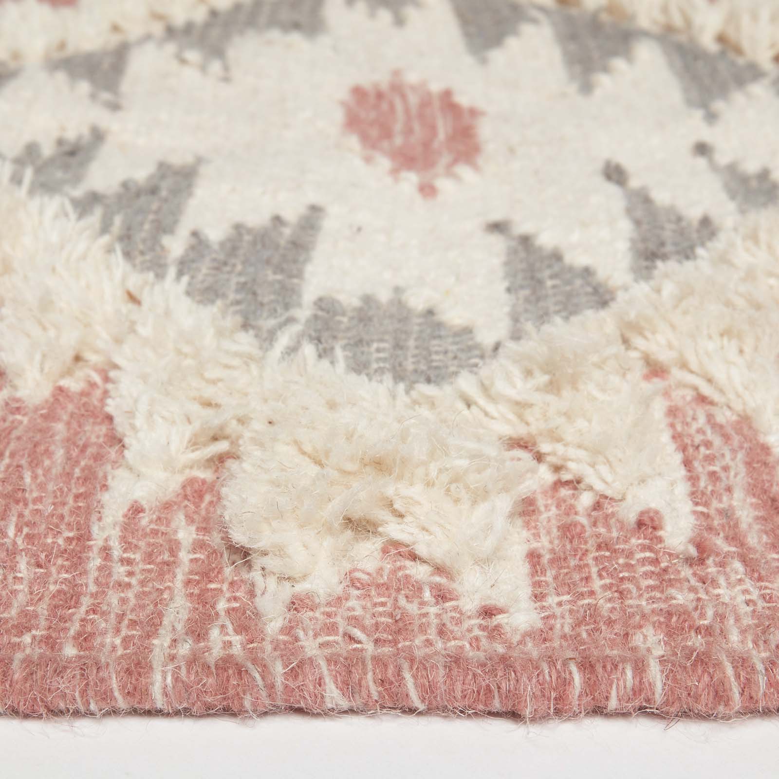 Pali Pink Kilim Wool Rug | 200cm | Pink