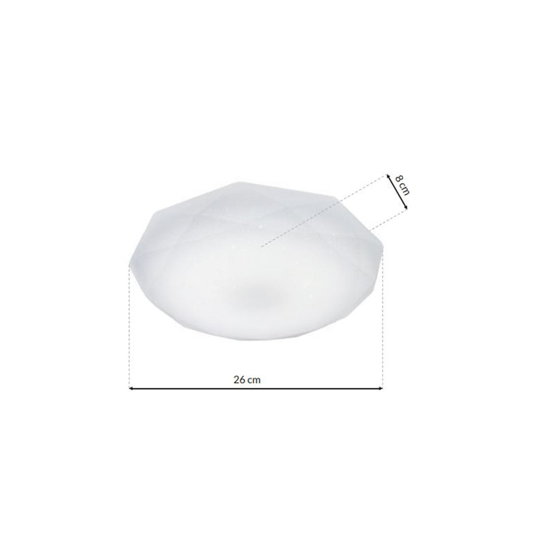 Hex Ceiling Lamp A Highly Efficient Modern Ceiling Lamp With Low Energy Led Light Source Included | 26cm | White