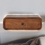 Solid Wood Avora Wall-mounted Honey Caramel 1 Drawer Nightstand