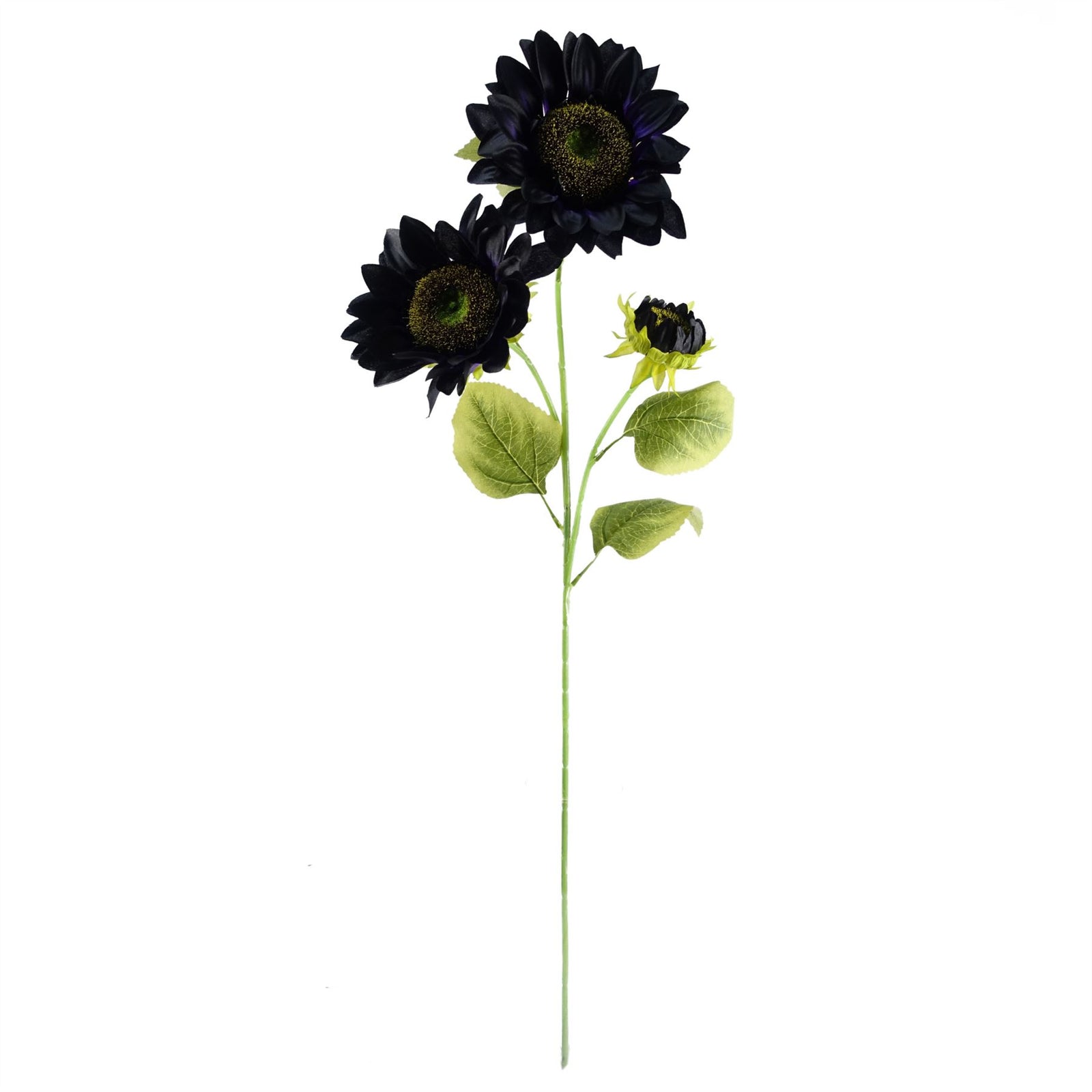 Artificial 100cm Purple Artificial Sunflower Arrangement Glass Vase