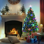 3/4ft Green Fiber Optic Christmas Tree Led Stars | 4ft | Green