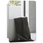 66x46cm Curved Bathroom Storage Cabinet Sliding Mirror Door