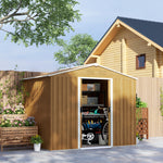 8 X 6ft Garden Storage Shed With Double Sliding Door Outdoor