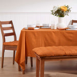 Plain Cotton Fabric 4 Napkins Set | 45cm x 45cm | Burnt Orange