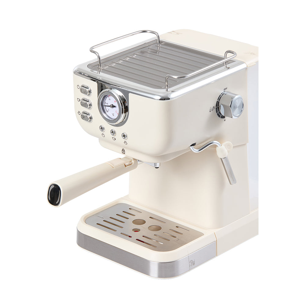 Living and Home Retro Coffee Espresso Machine With Latte Milk Frother