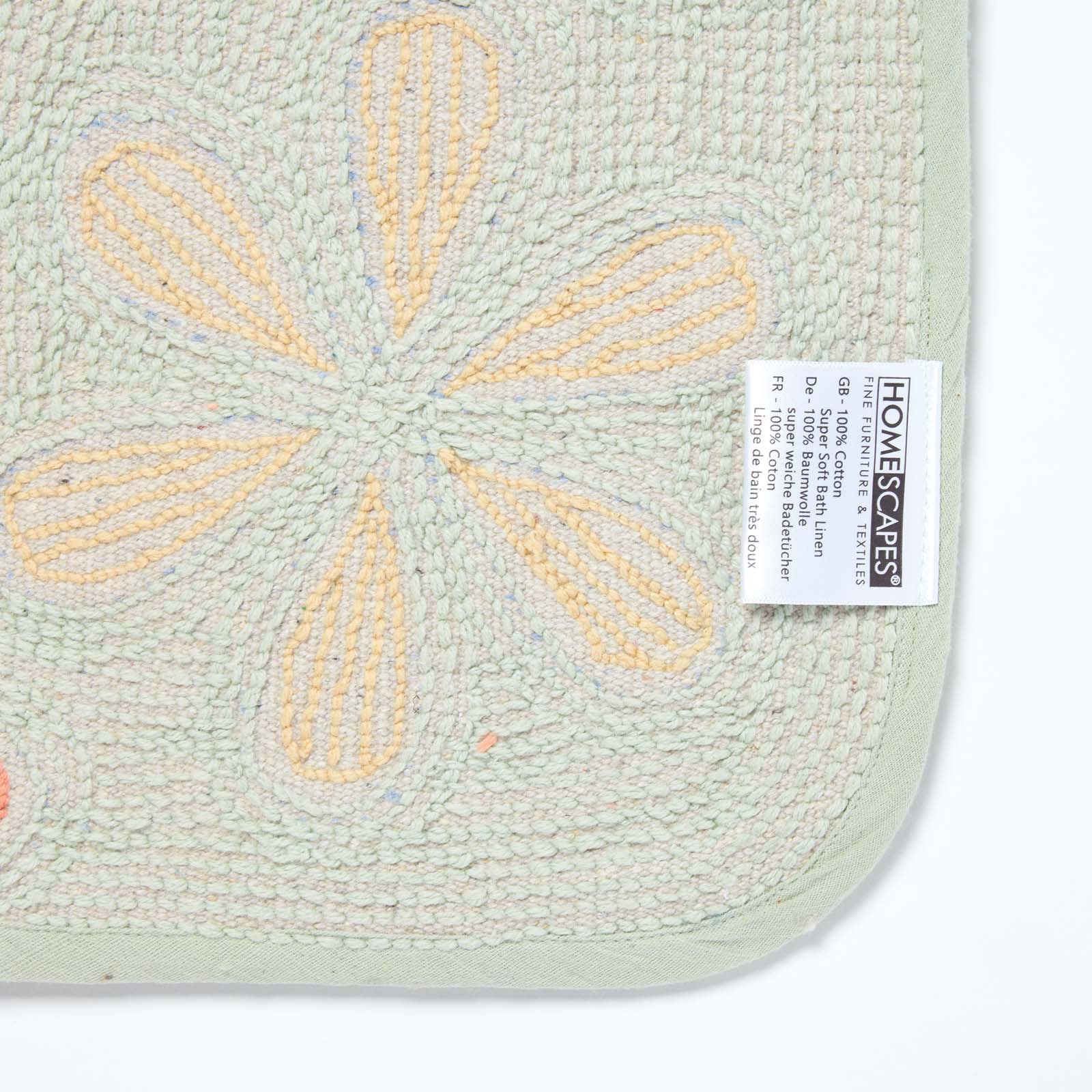 Floral Multi Colour Cotton Bath Mat | Shower Mat | Multi Colour