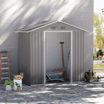 6.5ft X 3.5ft Garden Shed, Metal Shed Garden Outdoor Storage