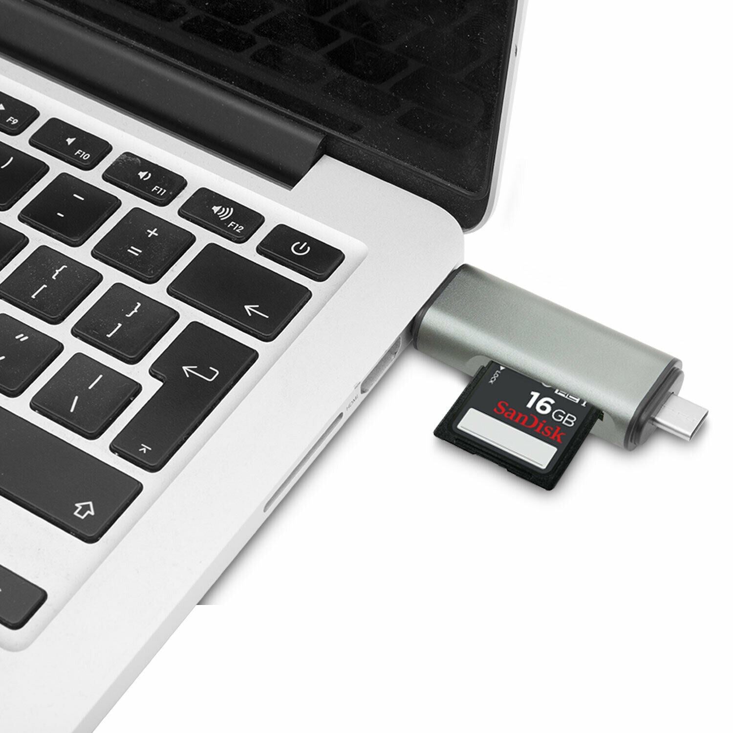 Type C/ Micro Usb Card Reader - Space Grey