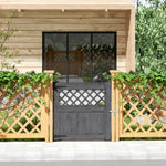 90cm W X 90/120/150/180cm H Rhombus Garden Wood Fence Gate | 90cm