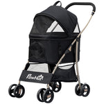 3 In 1 Pet Stroller, Detachable Dog Cat Travel Carriage | Black