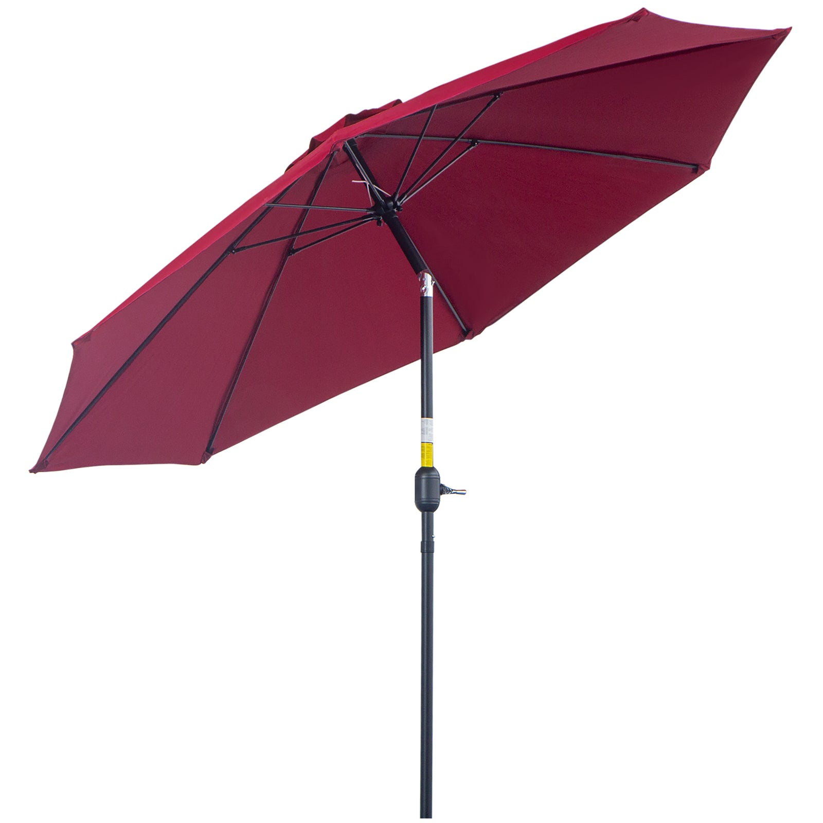2.7m Parasol With Tilt And Crank | Red
