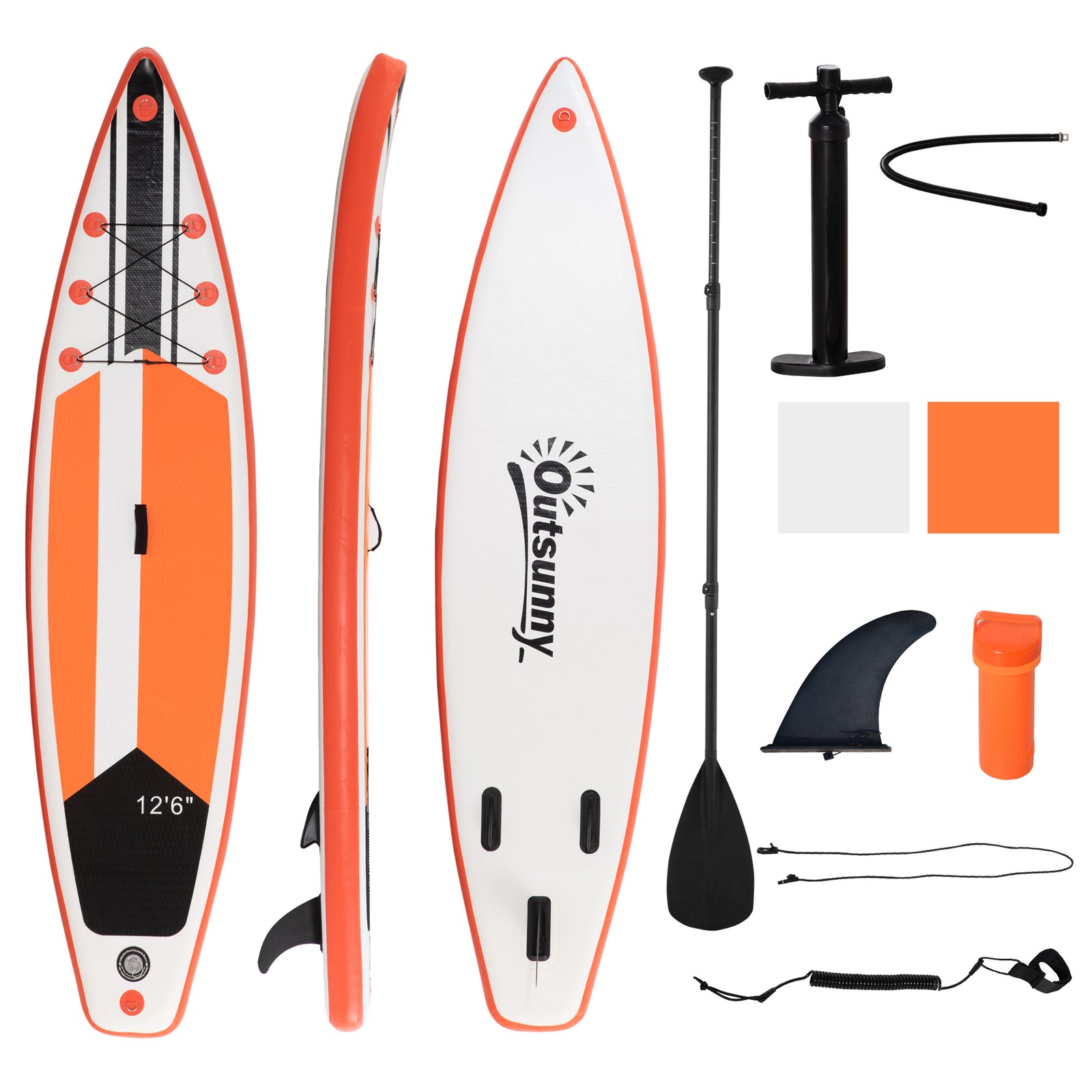 Paddle Board, 10'6", Non-slip, Carry Bag | White