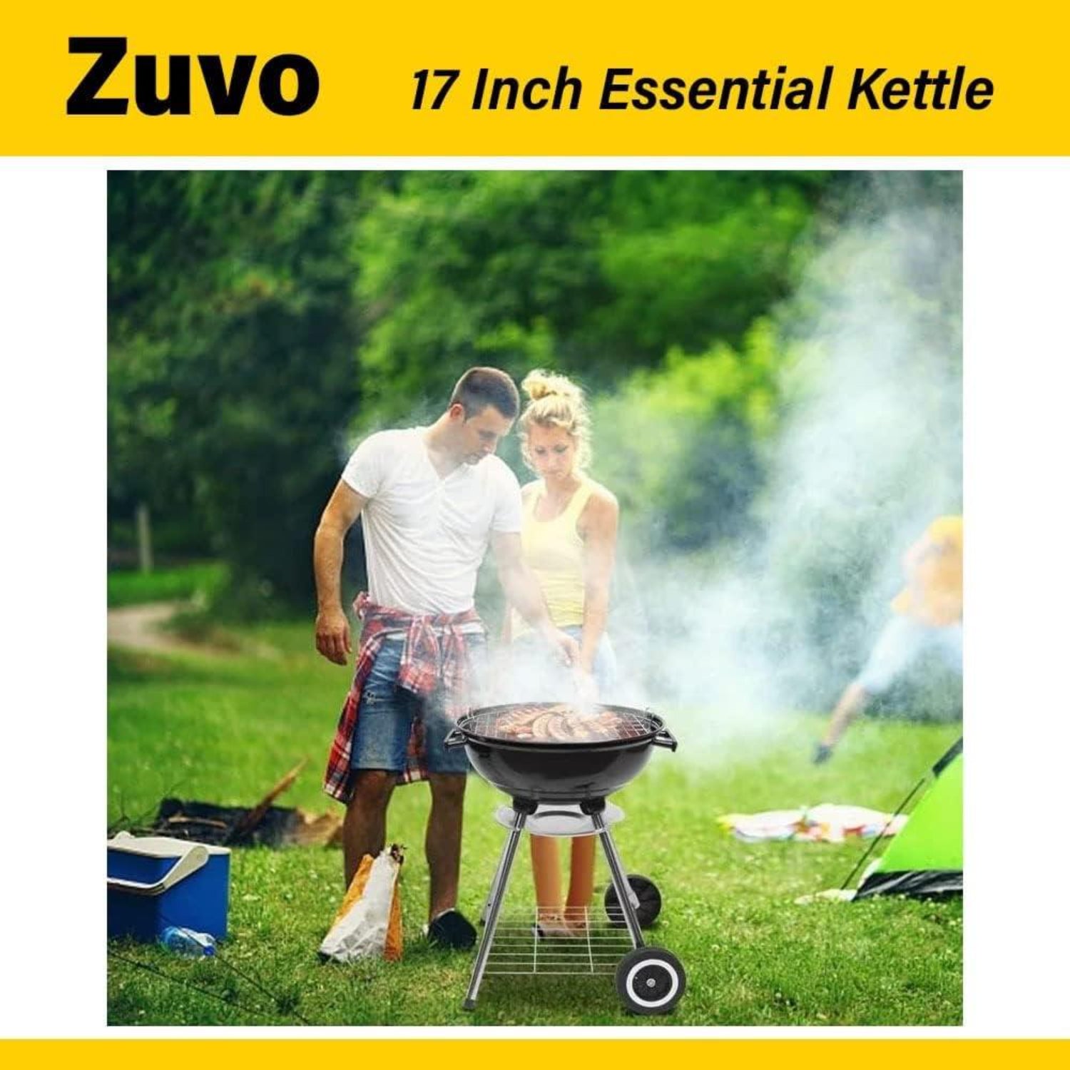 45cm Round Charcoal Bbq Kettle Grill Outdoor Portable Barbecue