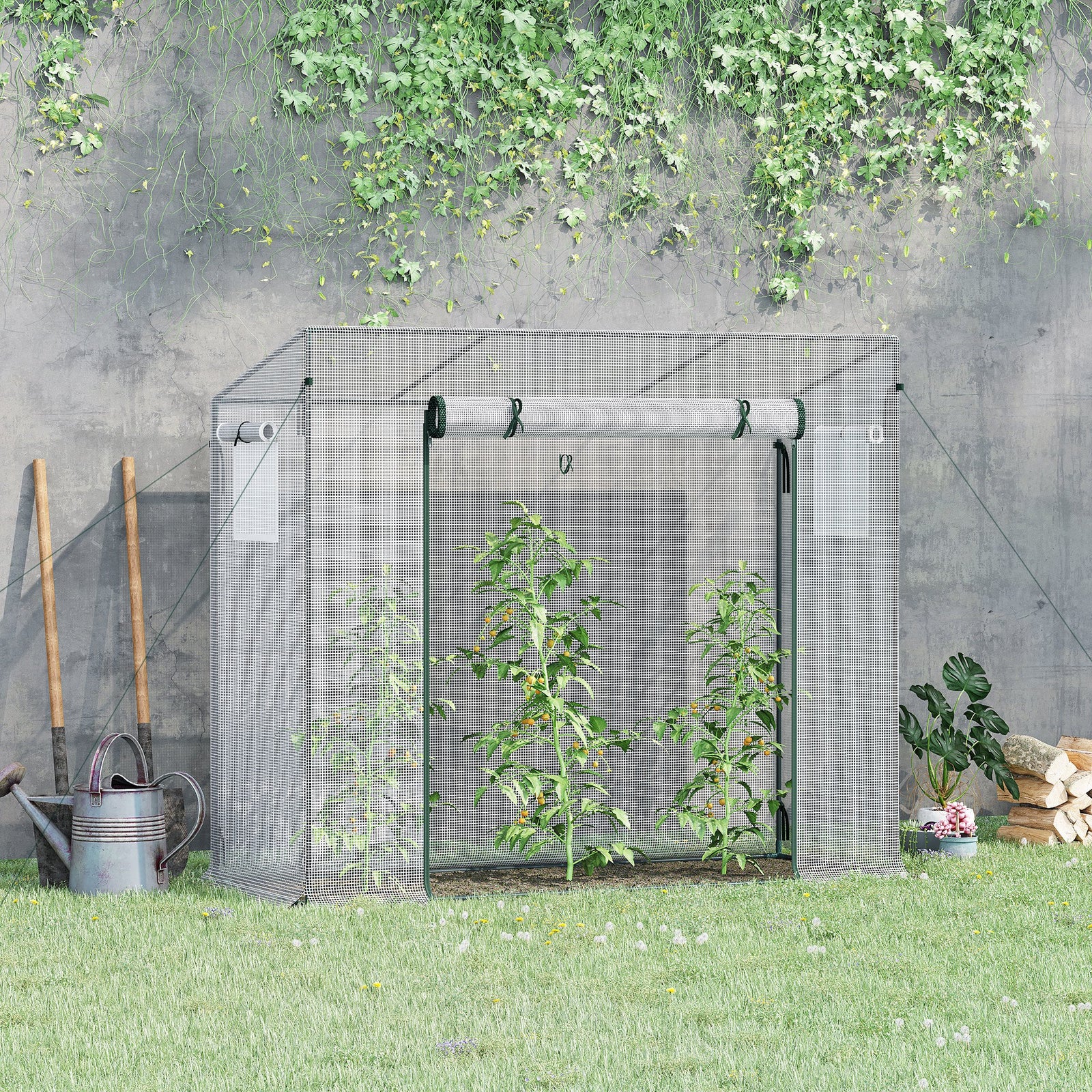 Walk-in Tomato Greenhouse 200x76x168cm | White