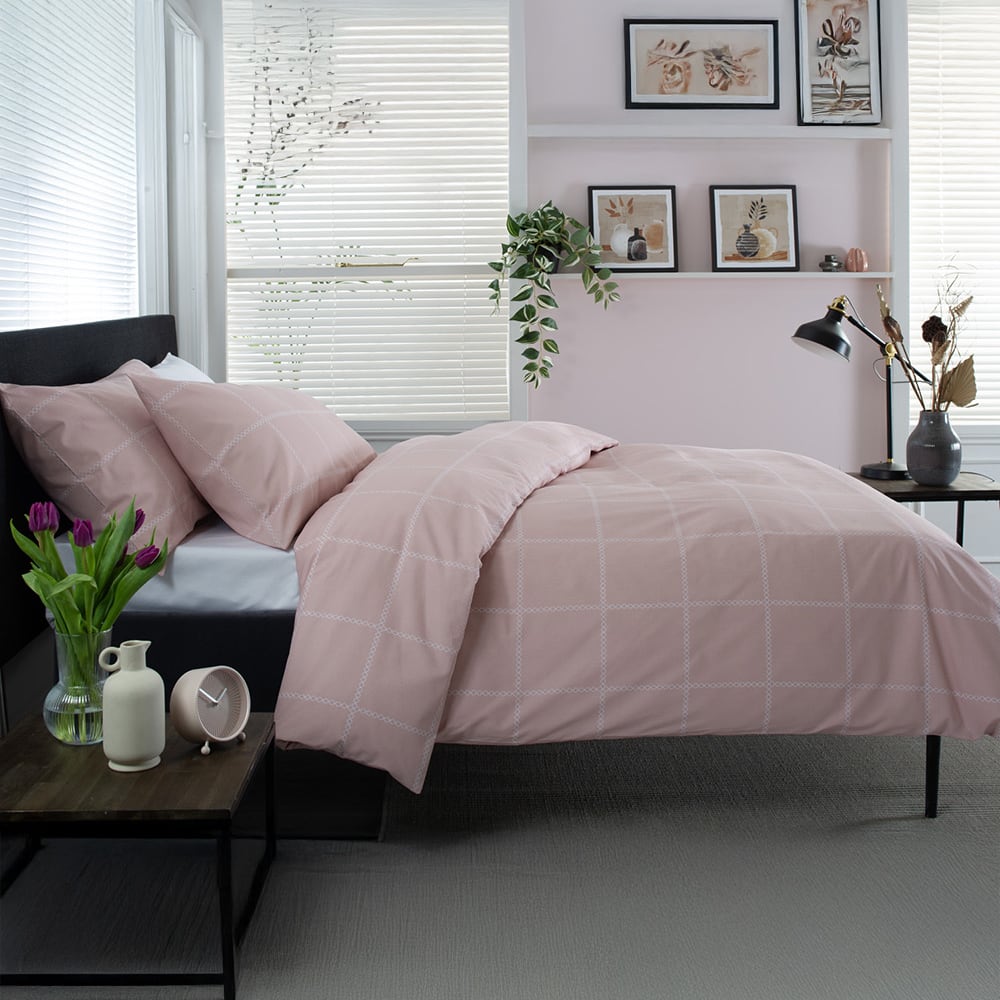Crossley Heath 100% Cotton Duvet Set – Classic Comfort, Everyday Luxury | Double | Rose