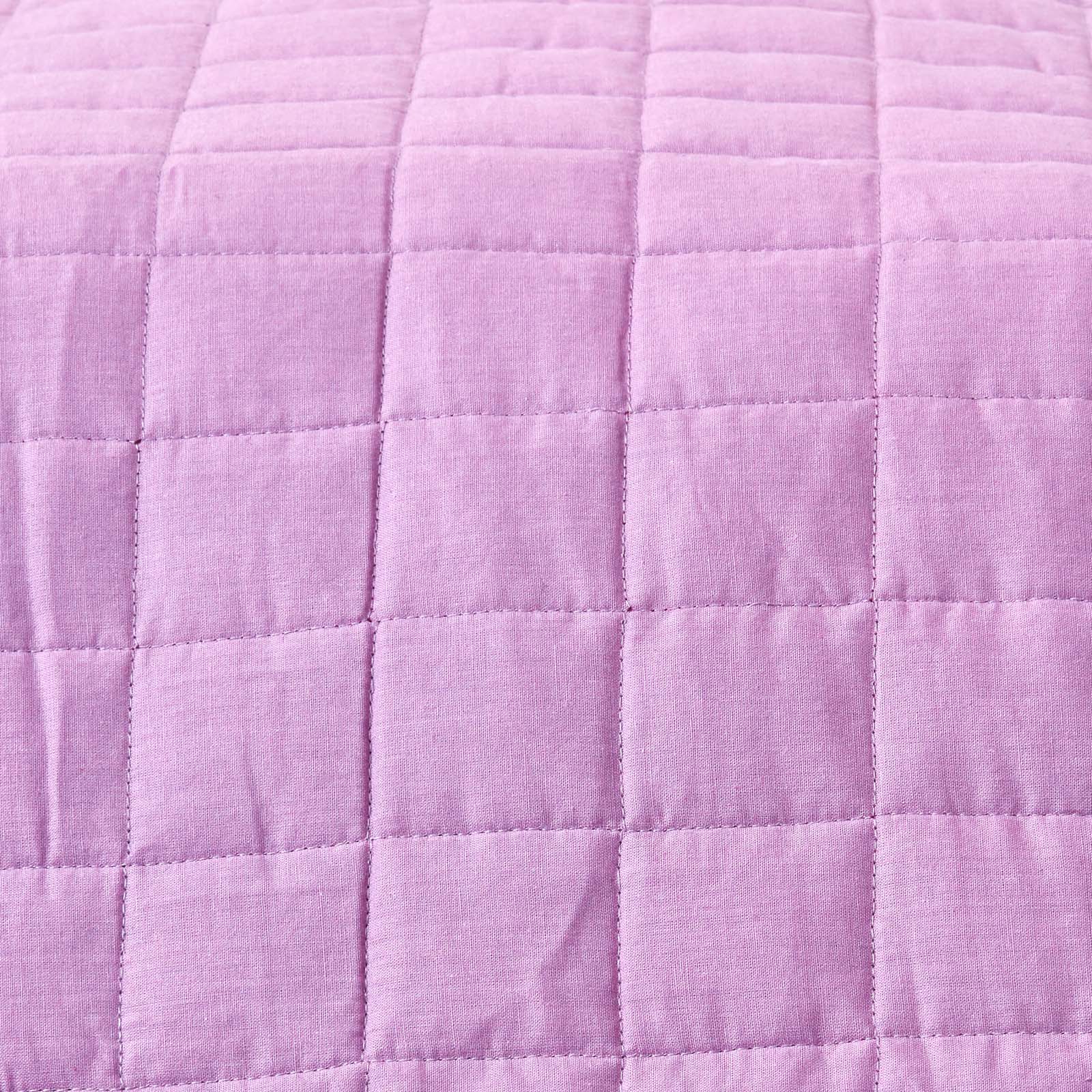 Cotton Quilted Reversible Bedspread | 200cm x 200cm | Purple