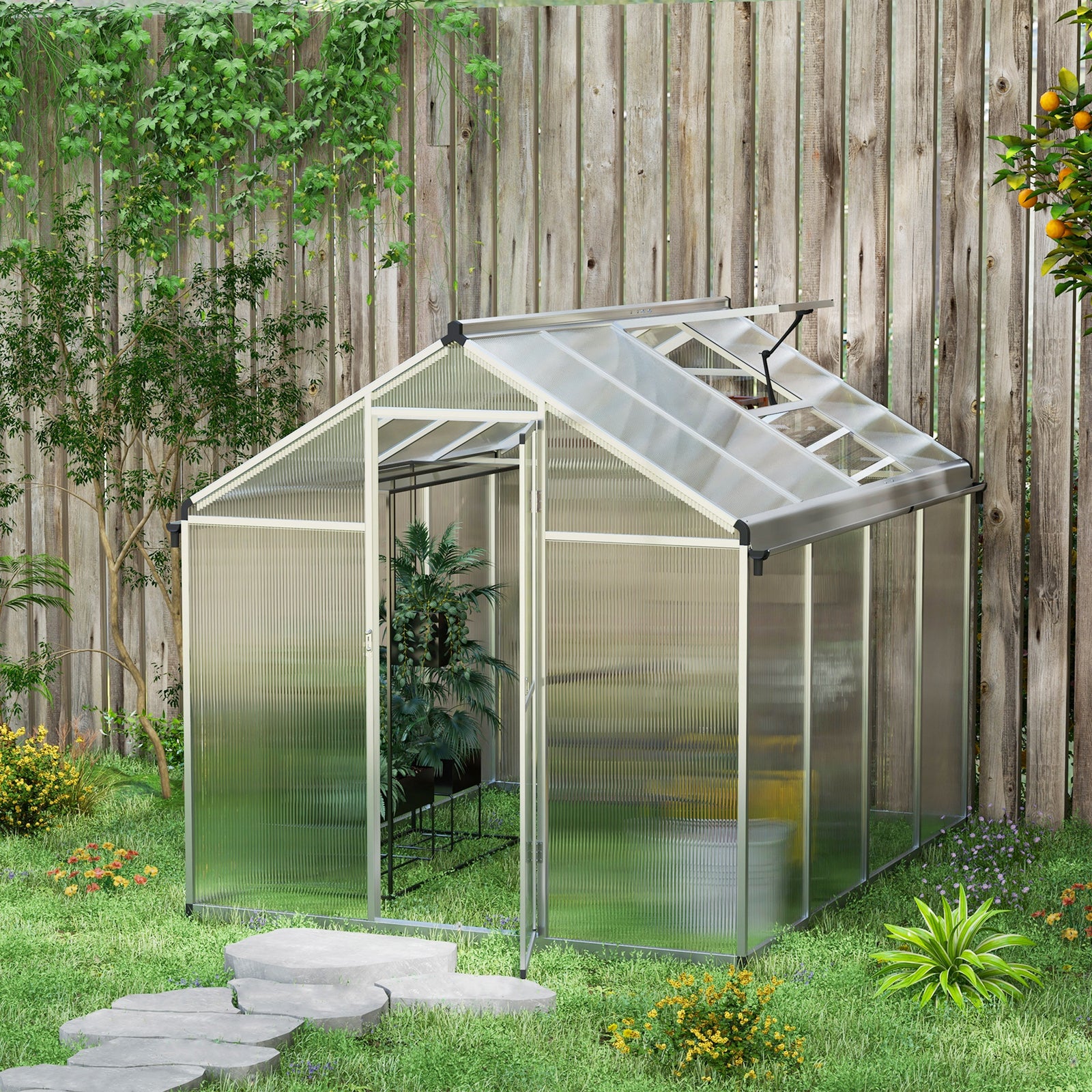 Aluminium Greenhouse With Door And Window