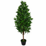 Pair Of 120cm Artificial Topiary Bay Trees Pyramid Cones Extra Large