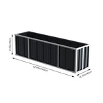 Anthracite Grey Raised Garden Bed Galvanized Raised Garden Bed Outdoor Heightened Steel Metal Planter Box | Large