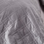 Paragon Diamond Pattern Geometric Velvet Bedspread | 200cm x 200cm | Dark Grey
