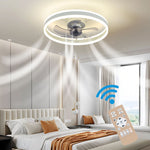 Modern Minimalist White 19.7 Inch Ceiling Fan Light 5 Blades, Dual 24w Led With 3-color Dimming, 6-speed, Reversible, App Control & Sleep Timer