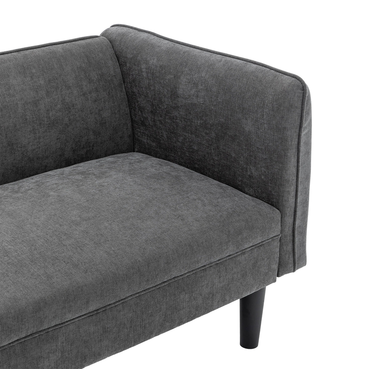 Breeins Chenille Upholstered Chaise Lounge With Side Table