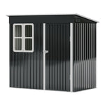 7.3x4ft Heavy Duty Outdoor Metal Garden Shed Lockable Weatherproof Storage Shed For Patio Or Backyard