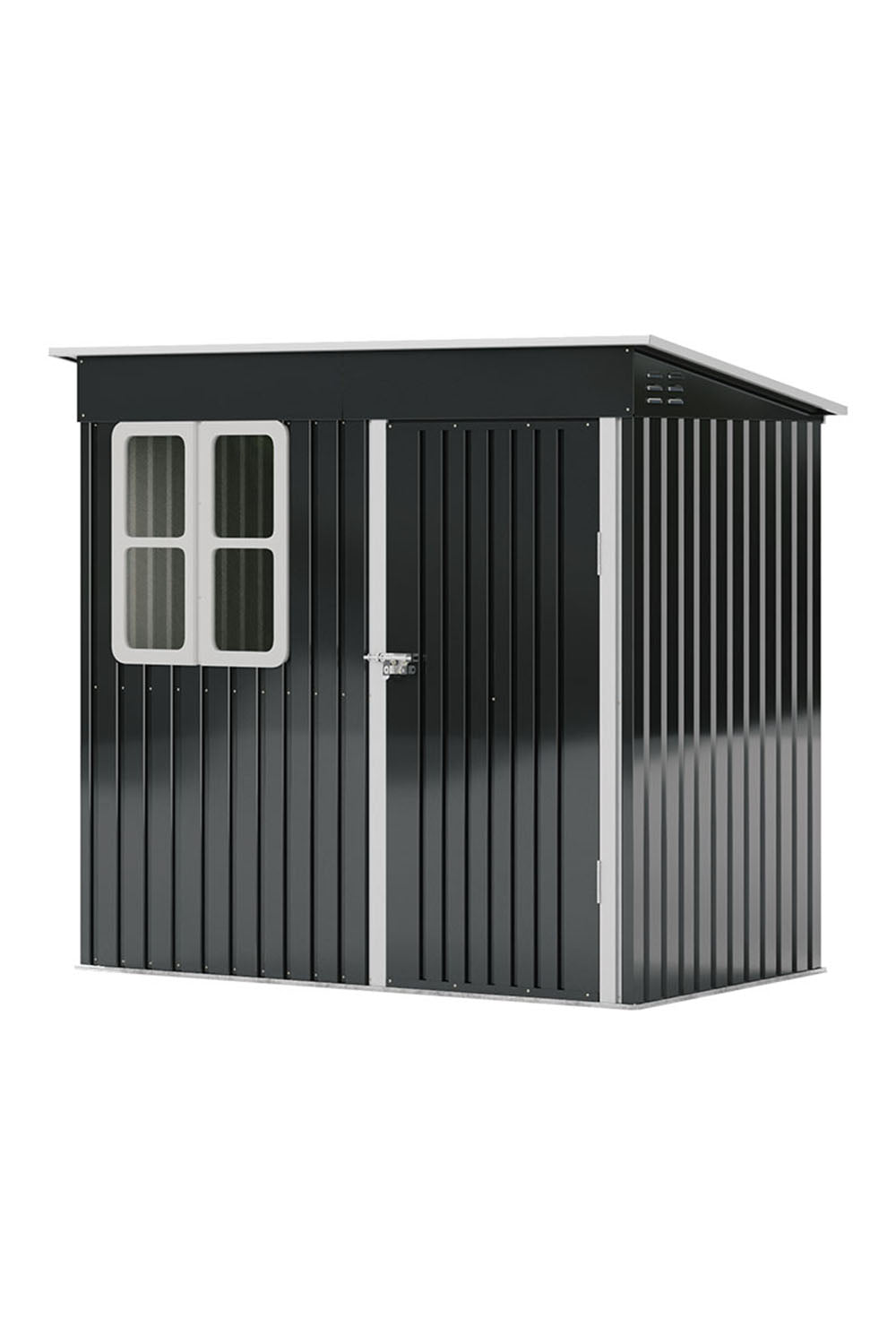 7.3x4ft Heavy Duty Outdoor Metal Garden Shed Lockable Weatherproof Storage Shed For Patio Or Backyard