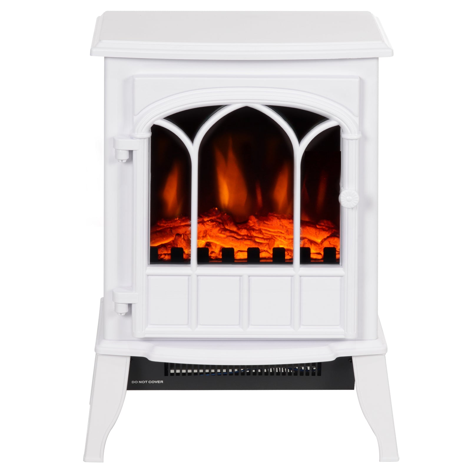 Electric Stove Heater Led Flame Effect 1000w/2000w | One Size | White