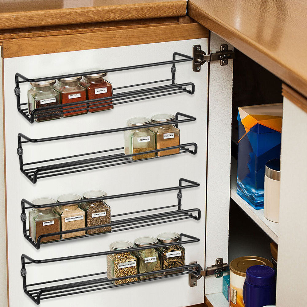 Wall Mount Metal Wire Spice Rack Set Of 4