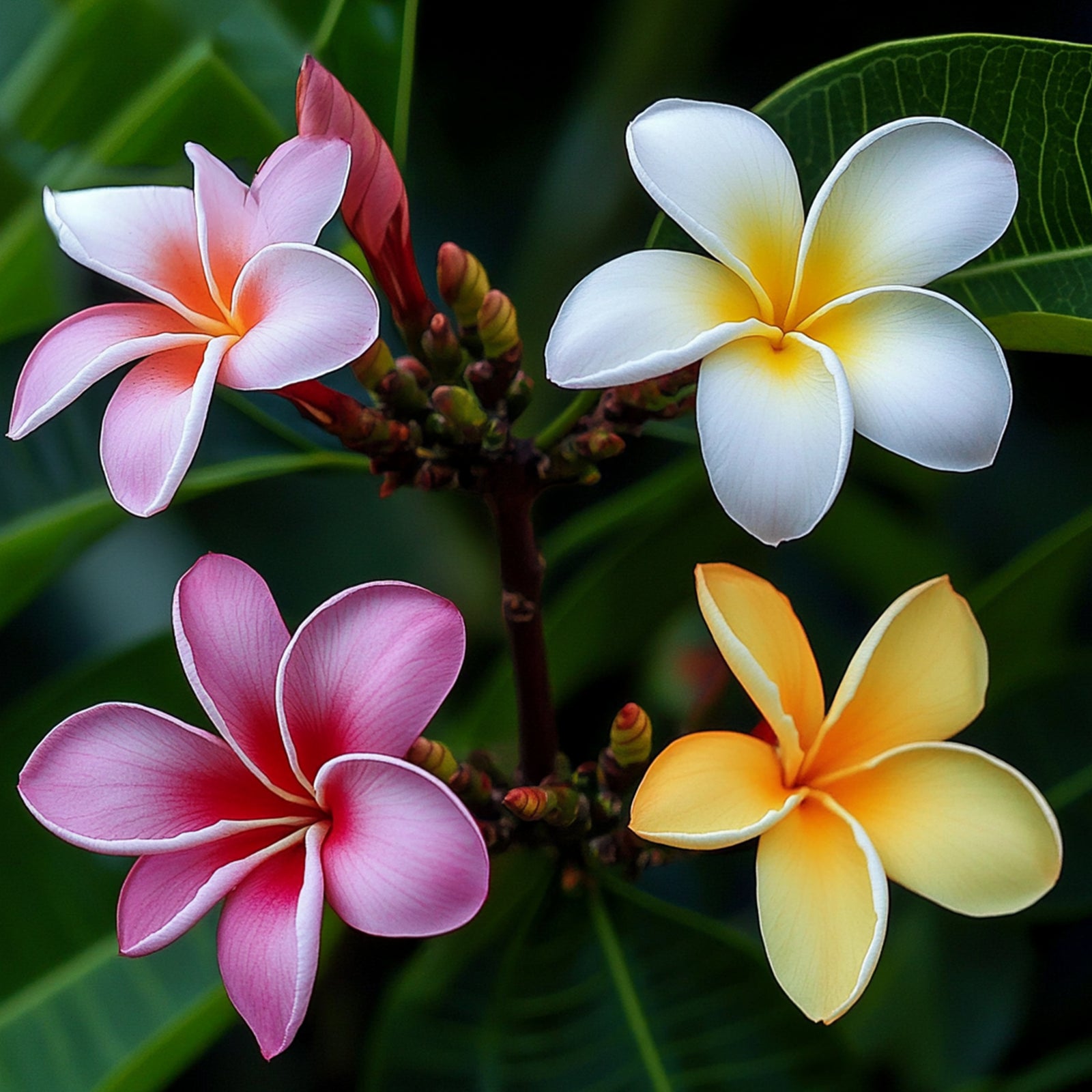 Frangipani - Plumeria Rubra - Height 45-55cm - ⌀17cm | Set of 1 | Pink