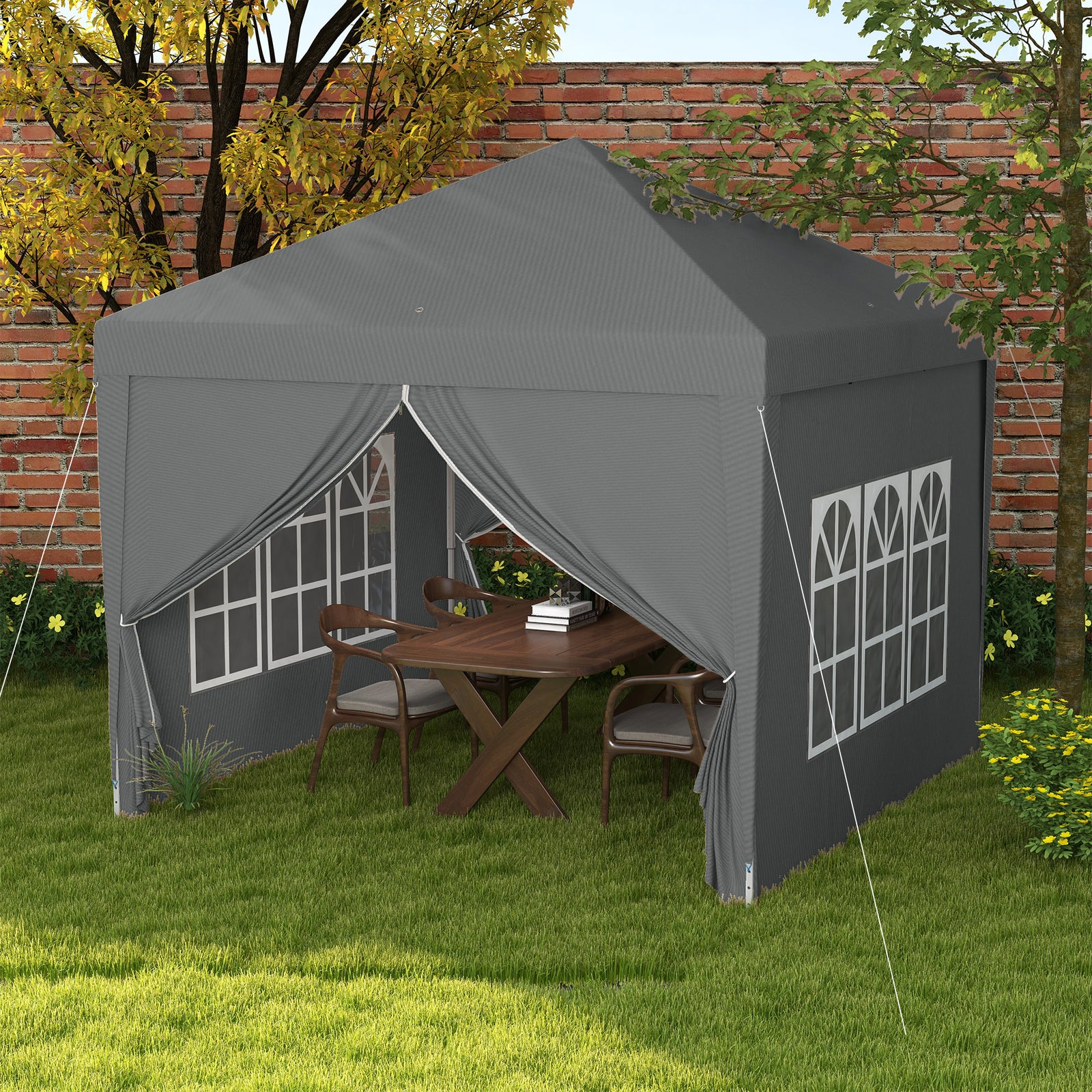 3mx3m Pop Up Gazebo Party Tent Canopy Marquee W/ Storage Bag