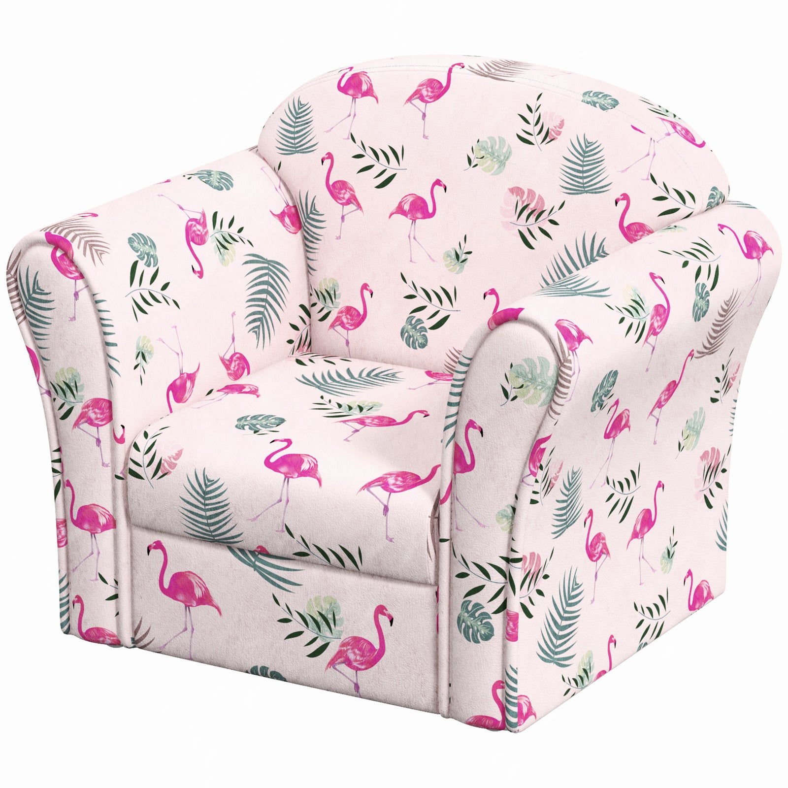 Kids Sofa Chair With Flamingo Design For Bedroom, Playroom | Pink