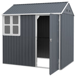 7 X 6 Ft Metal Garden Shed Outdoor Storage Shed