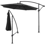 3m Cantilever Garden Parasol With Crank Handle | One Size | Black