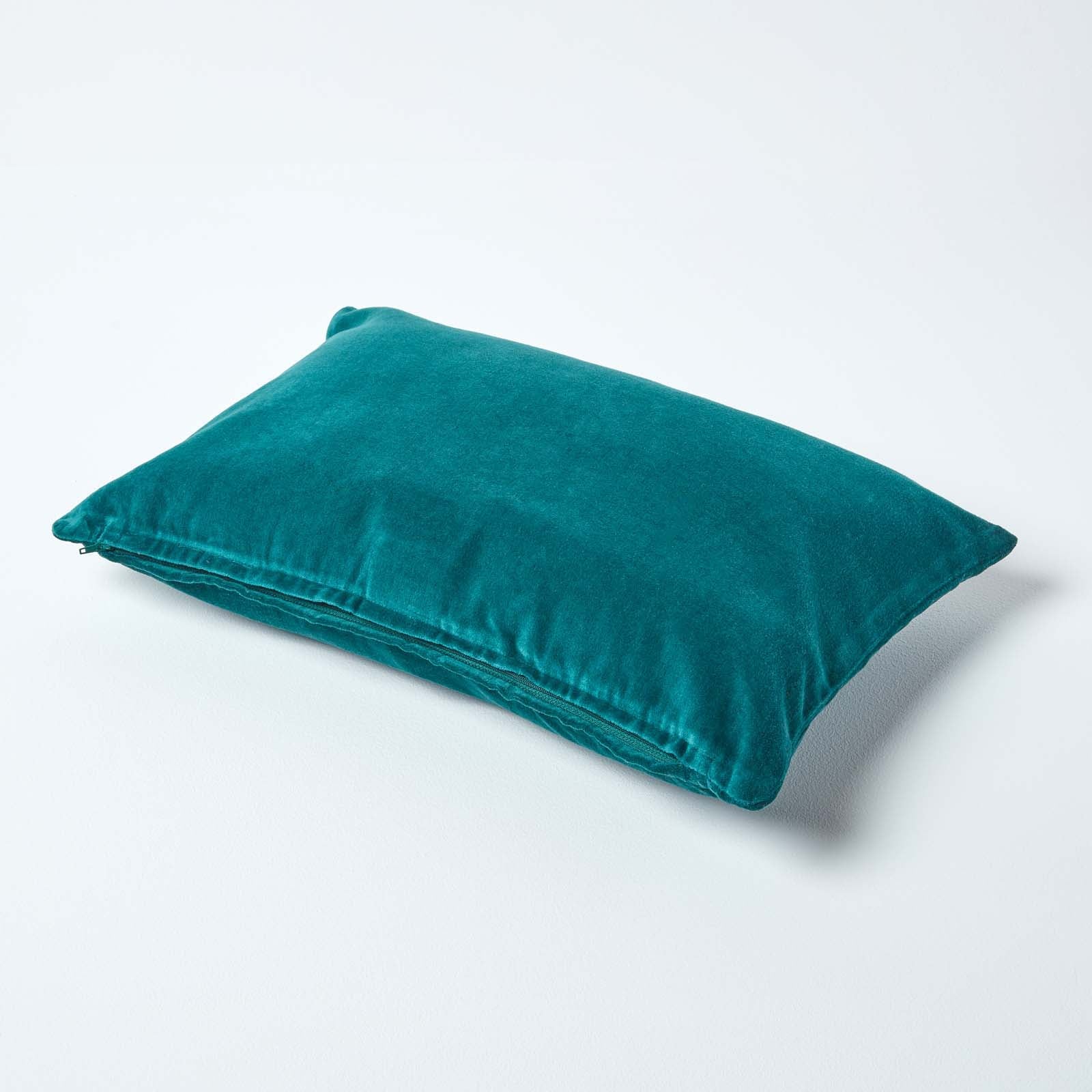 Luxury Cotton Velvet Cushion Cover | 30cm x 50cm | Teal Green