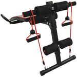 Sit Up Bench With Adjustable Thigh Support - Black | Black